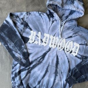 BADWOOD Old English Tie Dye Hoodie (worn once) Size L